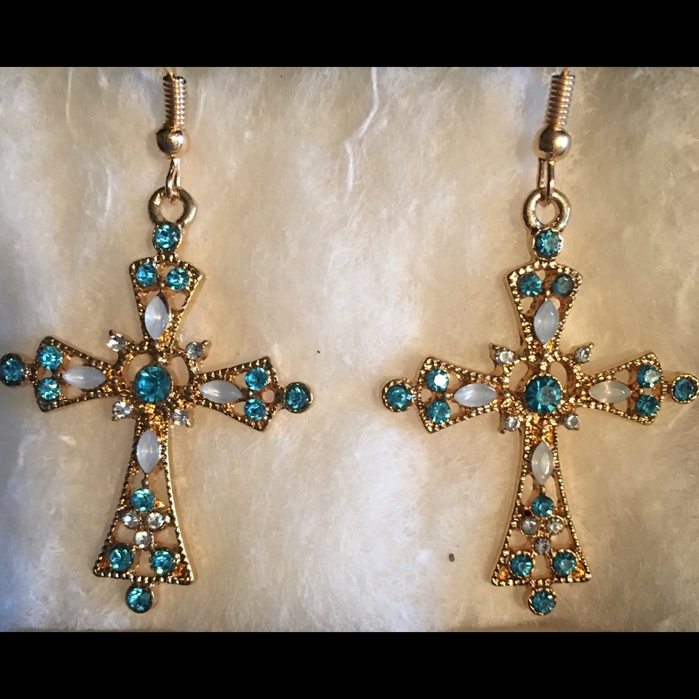 Gold-tone CROSS Earrings